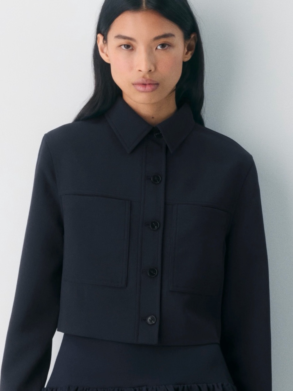 Wilfred Little Cropped Jacket in Dark Night Navy